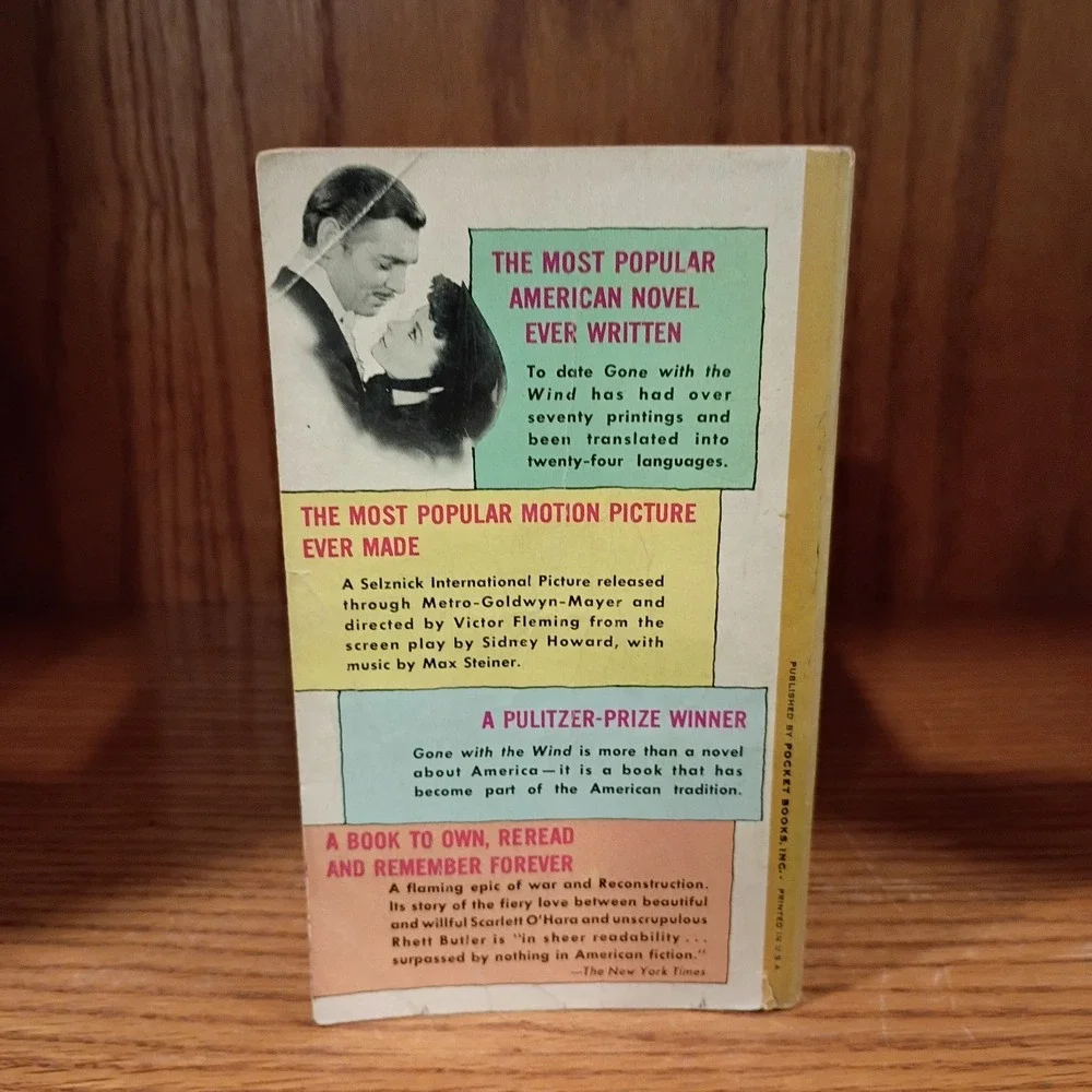 Gone With The Wind (1961 Mass Market Paperback) Margaret Mitchell Movie Tie In